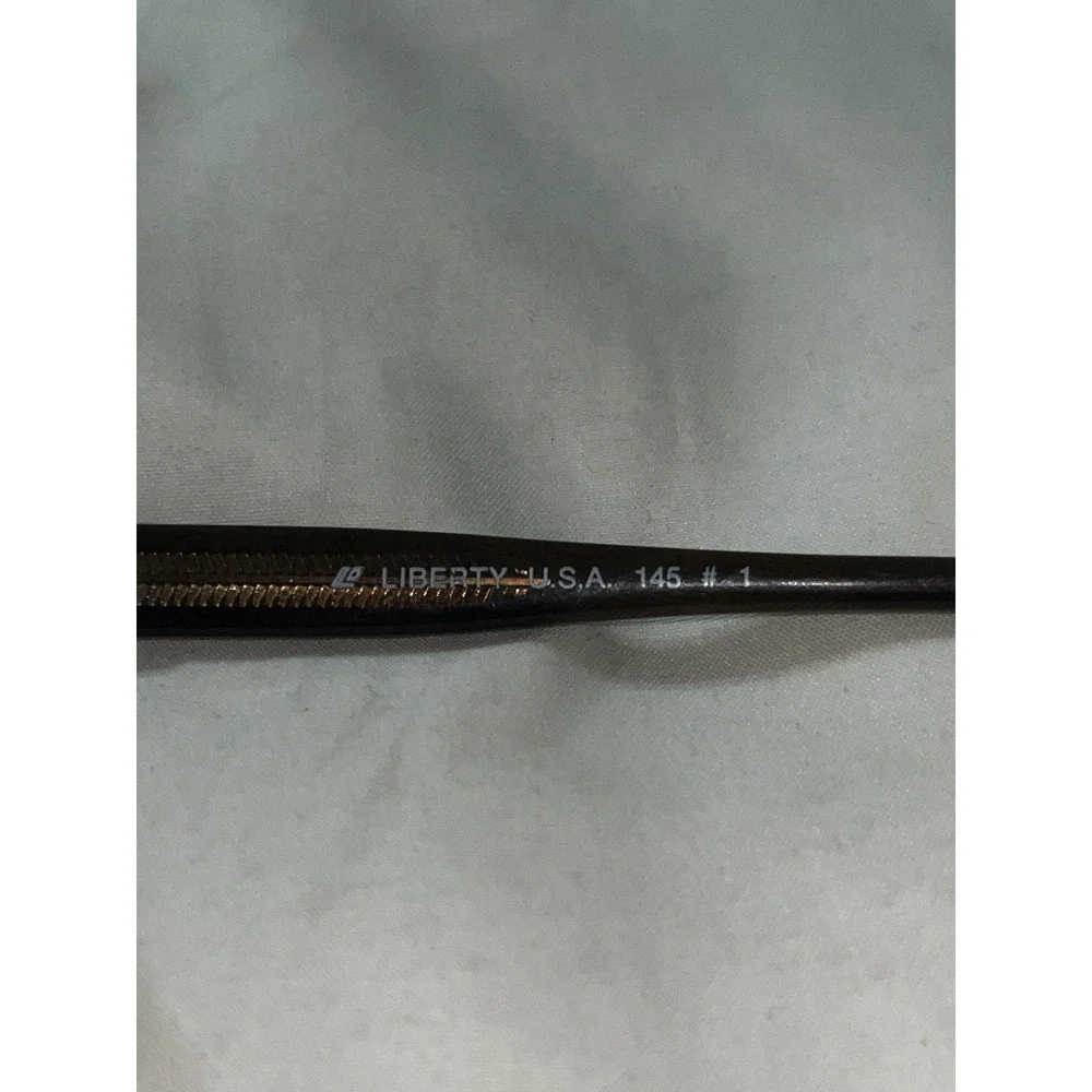 1980s Vintage Liberty Optical USA Square Eye Dark Brown To Clear Glasses 52-22